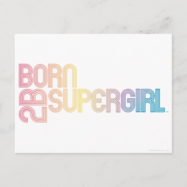 Carte Postale Né pour être super fille (Devant)