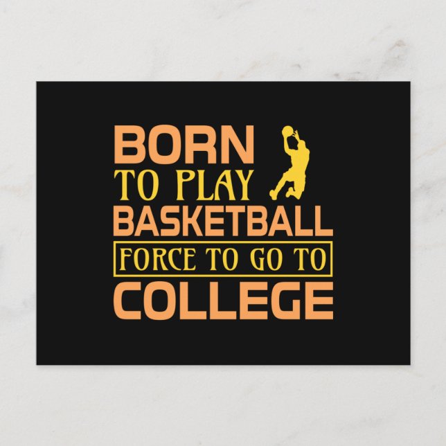 Carte Postale Né pour jouer au basket-ball (Devant)