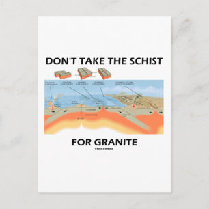 Carte Postale Ne prenez pas The Schist For Granite (Humour de gé