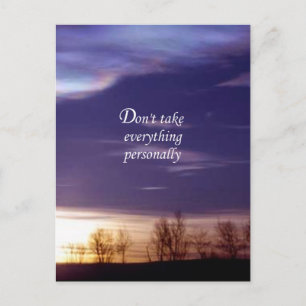 Carte Postale Ne prenez pas tout personnellement
