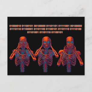 Carte Postale Ne vois pas de mal, n'entends pas de mal, ne parle