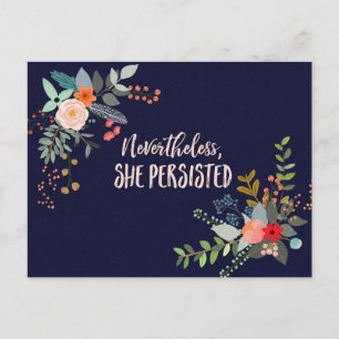 Carte Postale Néanmoins, Elle A Persisté