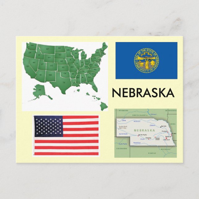 Carte Postale Nebraska, États-Unis (Devant)
