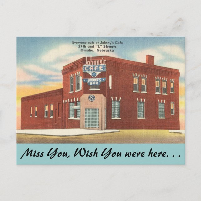 Carte Postale Nebraska, Johnny's Cafe, Omaha (Devant)