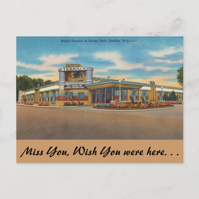 Carte Postale Nebraska, Royal Terrace, Peony Park, Omaha (Devant)
