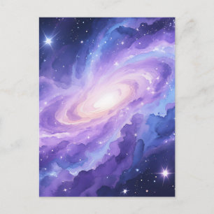 Carte Postale Nébuleuse de galaxie spirale violette