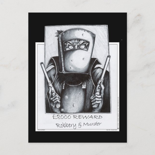 Carte Postale Ned Kelly : Recherché (Devant)