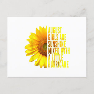 Carte Postale Née en août Fleuriste de la fête des femmes Amoure