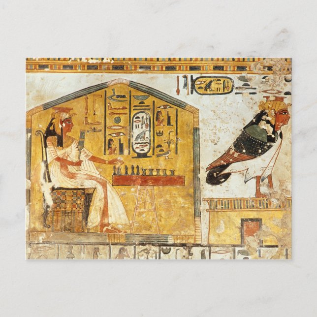 Carte Postale Nefertari jouant le senet (Devant)