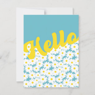 Carte Postale Négative Space Daisies Bonjour Penser de vous