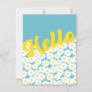 Carte Postale Négative Space Daisies Bonjour Penser de vous