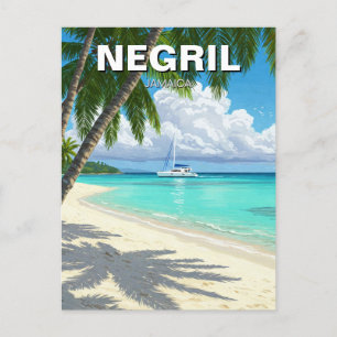 Carte Postale Negril Jamaica Beach Travel