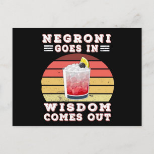 Carte Postale Negroni va dans la sagesse sort