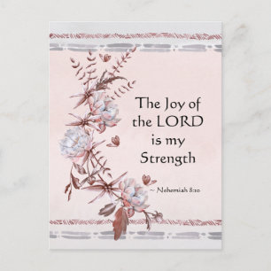 Carte Postale Nehemiah 8:10 The Joy of the Lord is my Strength
