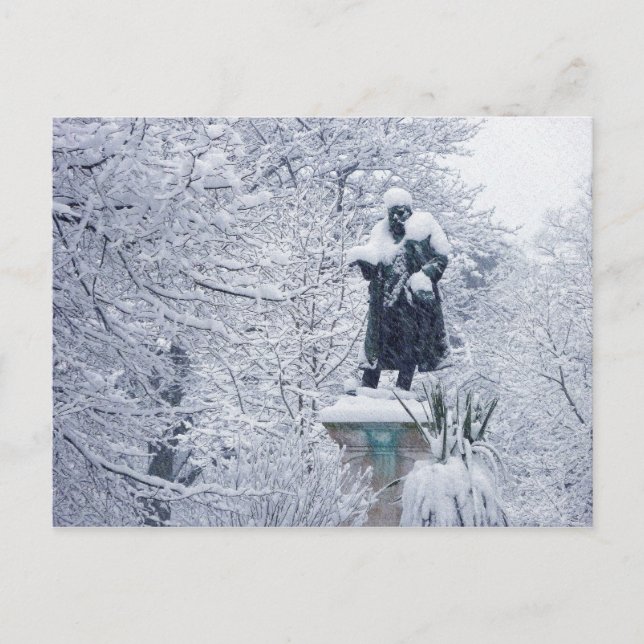 Carte Postale Neige à Cardiff (Devant)