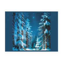 Neige d'hiver dans la forêt de pins étoilés