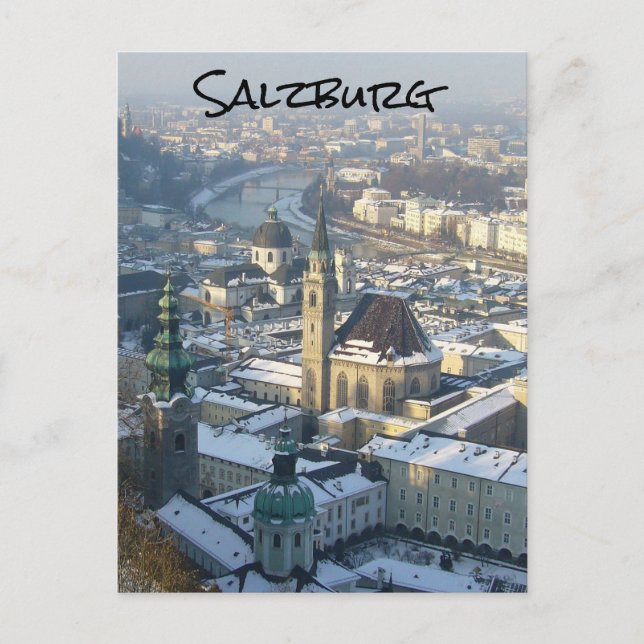 Carte Postale neige d'hiver de salzbourg (Devant)