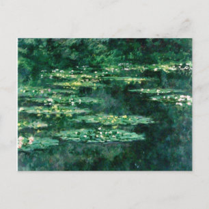 Carte Postale NENUPHARS DANS UN ÉTANG VERT par Claude Monet 