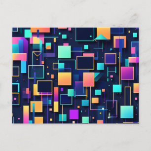 Carte Postale Neon Gridlock