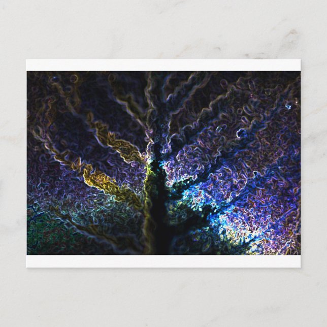 Carte Postale Neon Leaf (Devant)