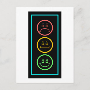 Carte Postale Neon Moody Stoplight