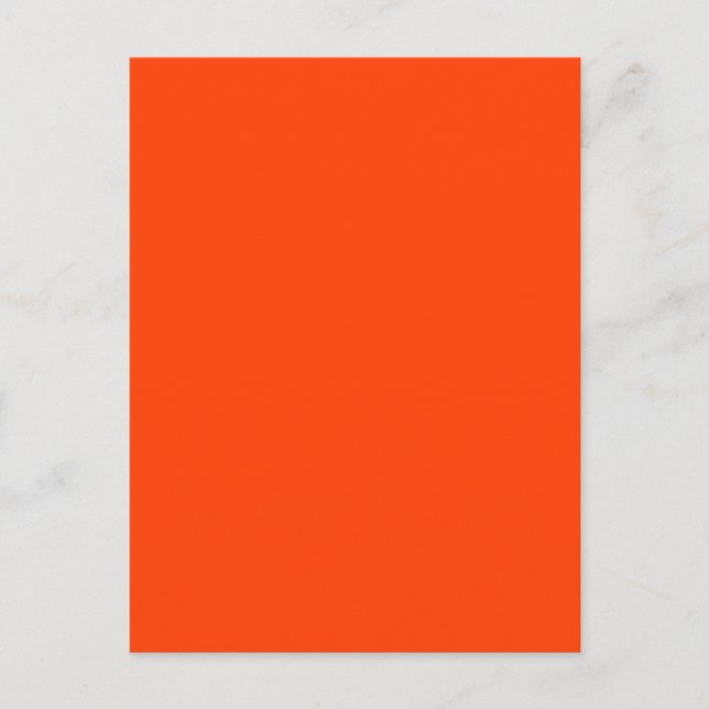 Carte Postale Néon orange fluorescent lumineux (Devant)
