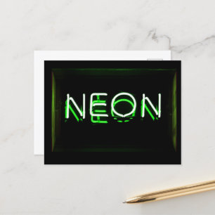 Carte Postale NEON - Panneau vert néon