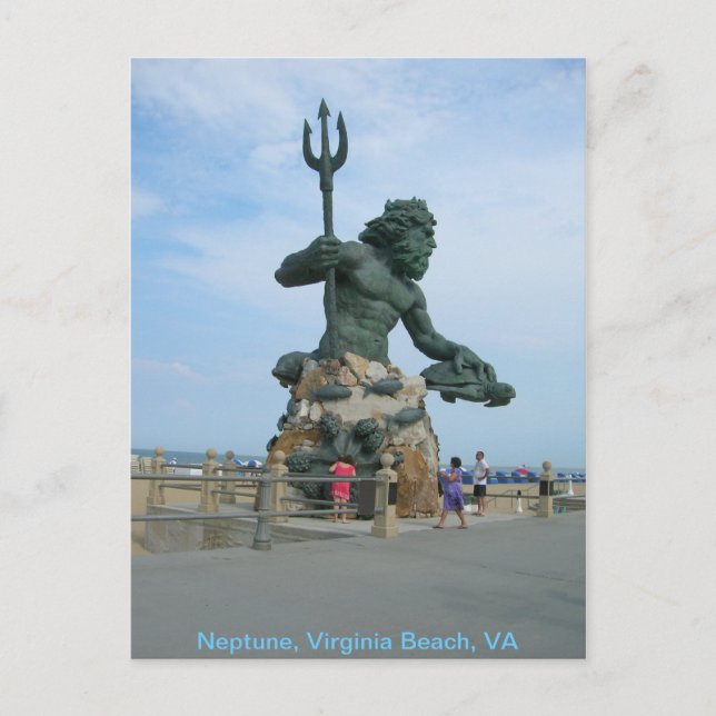 Carte Postale Neptune à Virginia Beach (Devant)