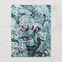 NEST D'OISEAU, ARBRE AVEC FLEURS DE PRINTEMPS BLAN