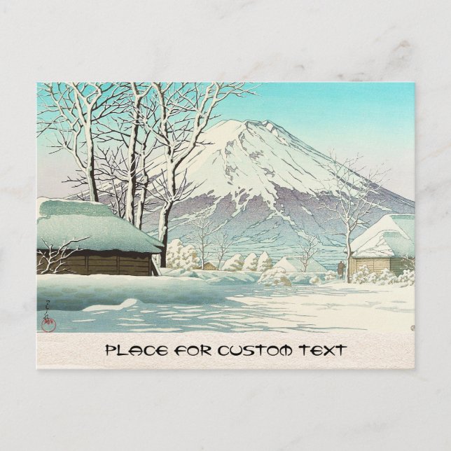 Carte Postale Nettoyage après neige à Oshiono Hasui Kawase (Devant)