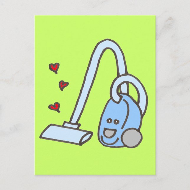 Carte Postale Nettoyeur de vide avec coeur (Devant)