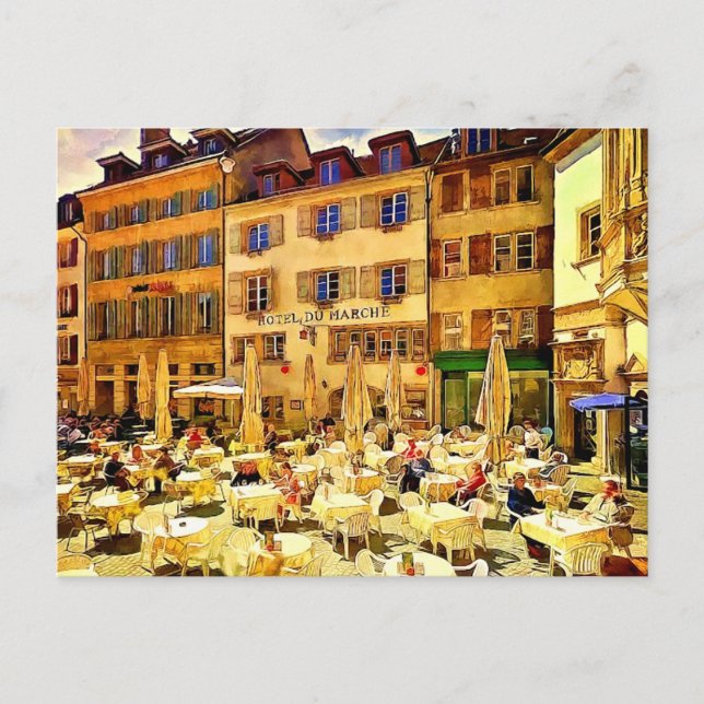 Carte Postale Neuchâtel Suisse Art (Devant)