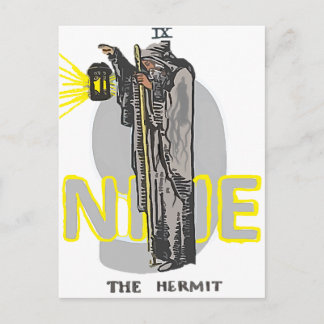 CARTE POSTALE NEUF TAROT HERMIT