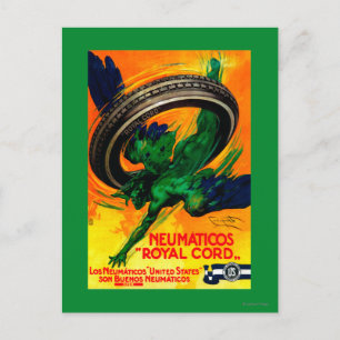 Carte Postale Neumaticos Royal Cord Poster Vintage Europe