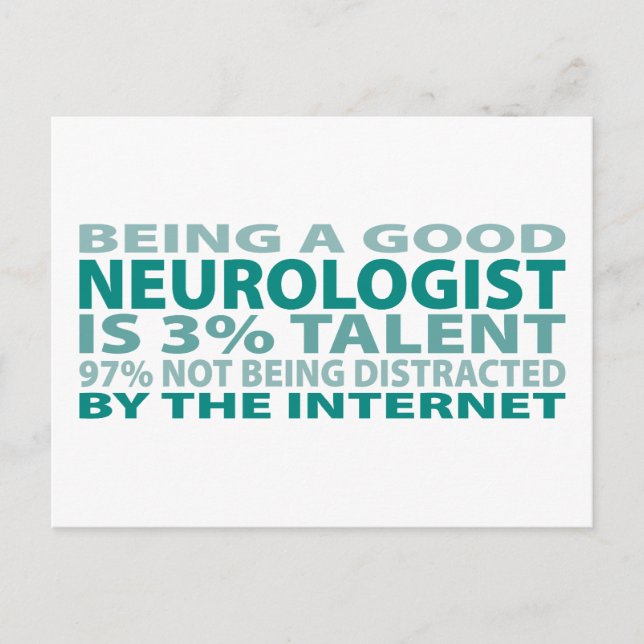 Carte Postale Neurologue 3% Talent (Devant)