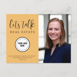 Carte Postale Neutral Automne Orange Immobilier Marketing