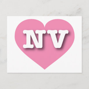 Carte Postale Nevada Coeur rose - J'aime NV