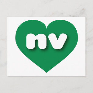 Carte Postale Nevada coeur vert - J'aime nv