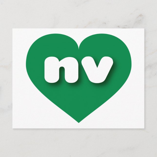 Carte Postale Nevada coeur vert - J'aime nv (Devant)