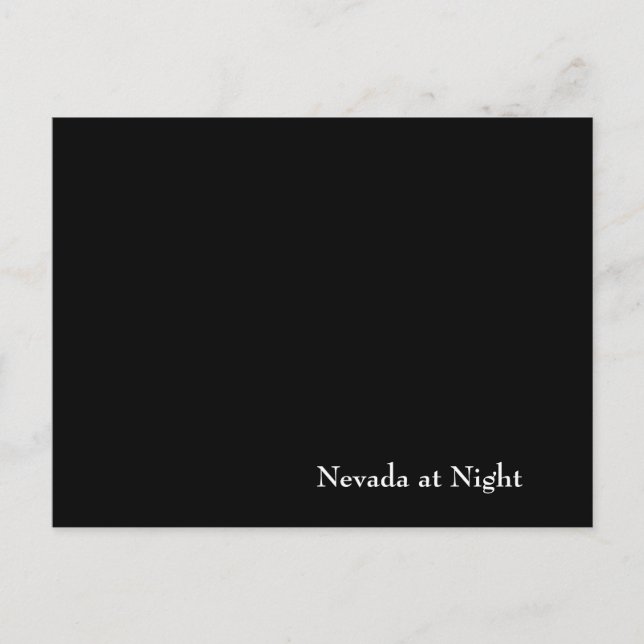 Carte Postale Nevada la nuit (Devant)