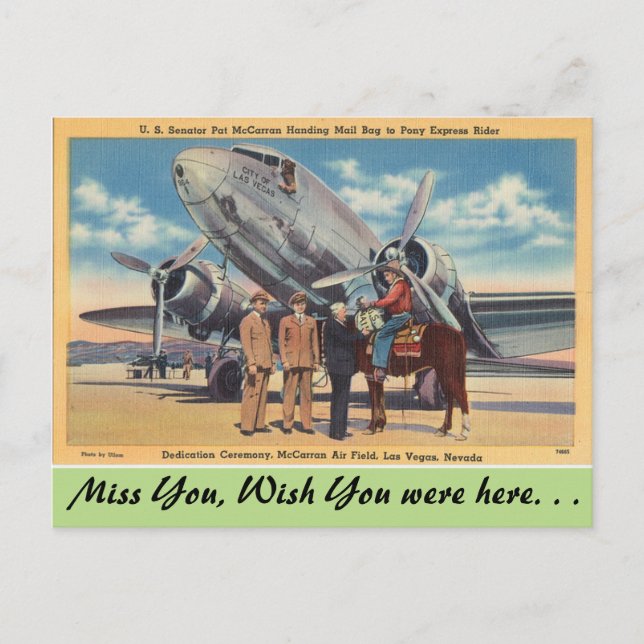 Carte Postale Nevada, McCarran Air Field, Las Vegas (Devant)