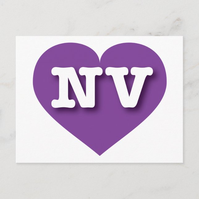 Carte Postale Nevada Purple Heart - J'aime NV (Devant)