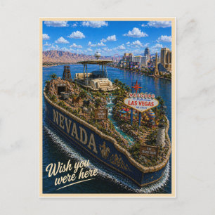 Carte Postale Nevada Vous auriez aimé être ici Série des Éta
