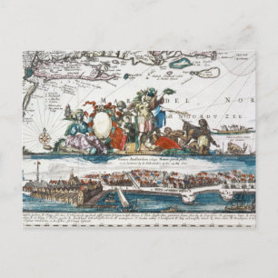 CARTE POSTALE NEW AMSTERDAM, 1673