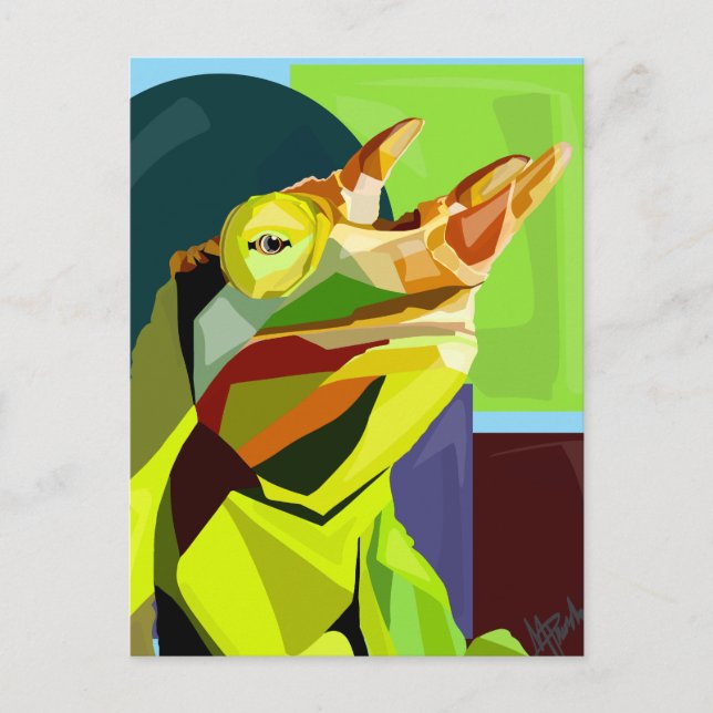 Carte Postale New Cham On The Block—Jackson’s Chameleon  (Devant)