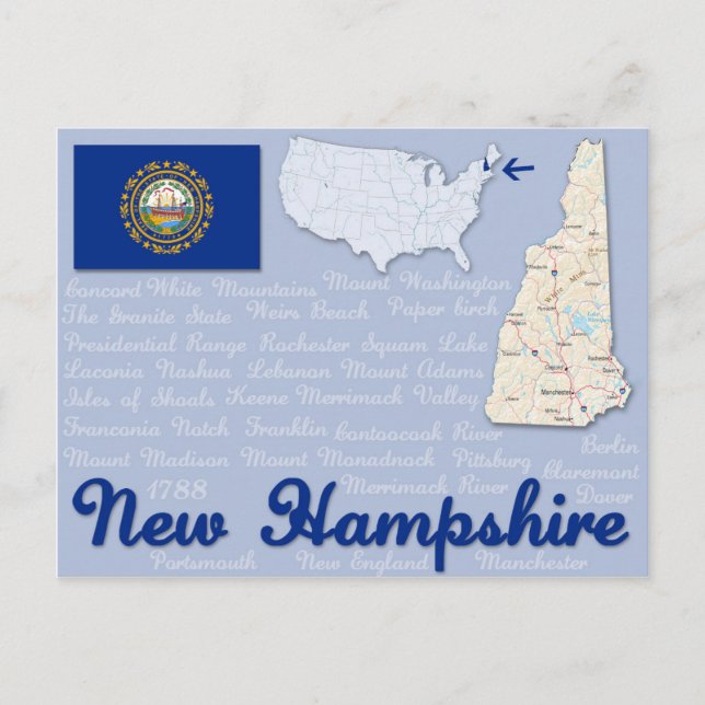 Carte postale "New Hampshire" (Devant)