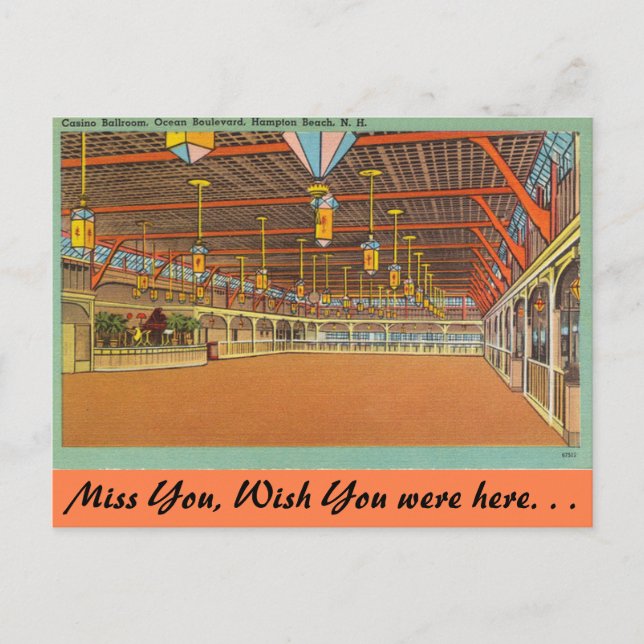Carte Postale New Hampshire, Casino Ballroom, Hampton Beach (Devant)