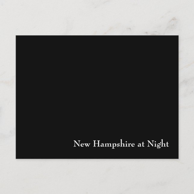 Carte Postale New Hampshire de nuit (Devant)