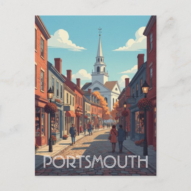 Carte Postale New Hampshire Portsmouth Travel (Devant)