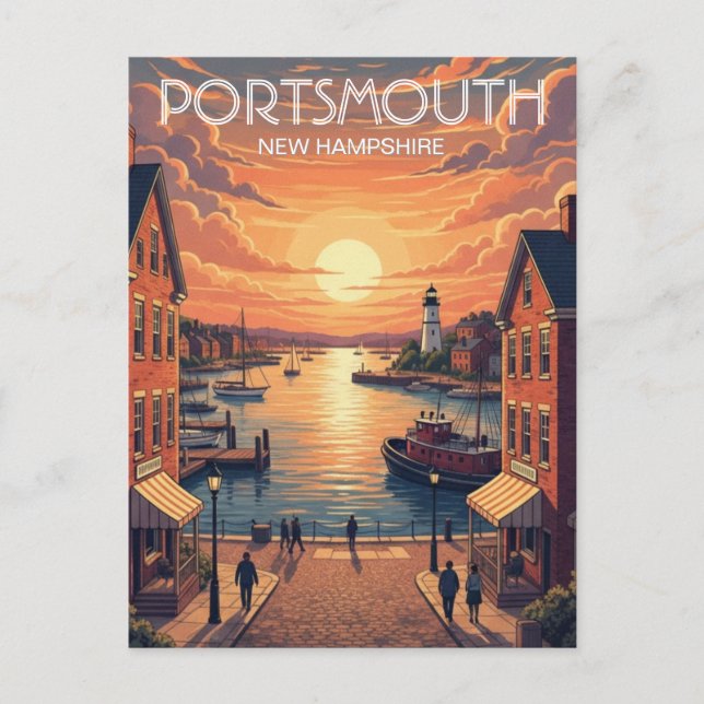 Carte Postale New Hampshire Portsmouth Travel (Devant)